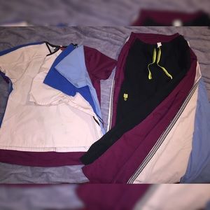 LOT of XS/S scrub tops and bottoms (9 pieces) ➕